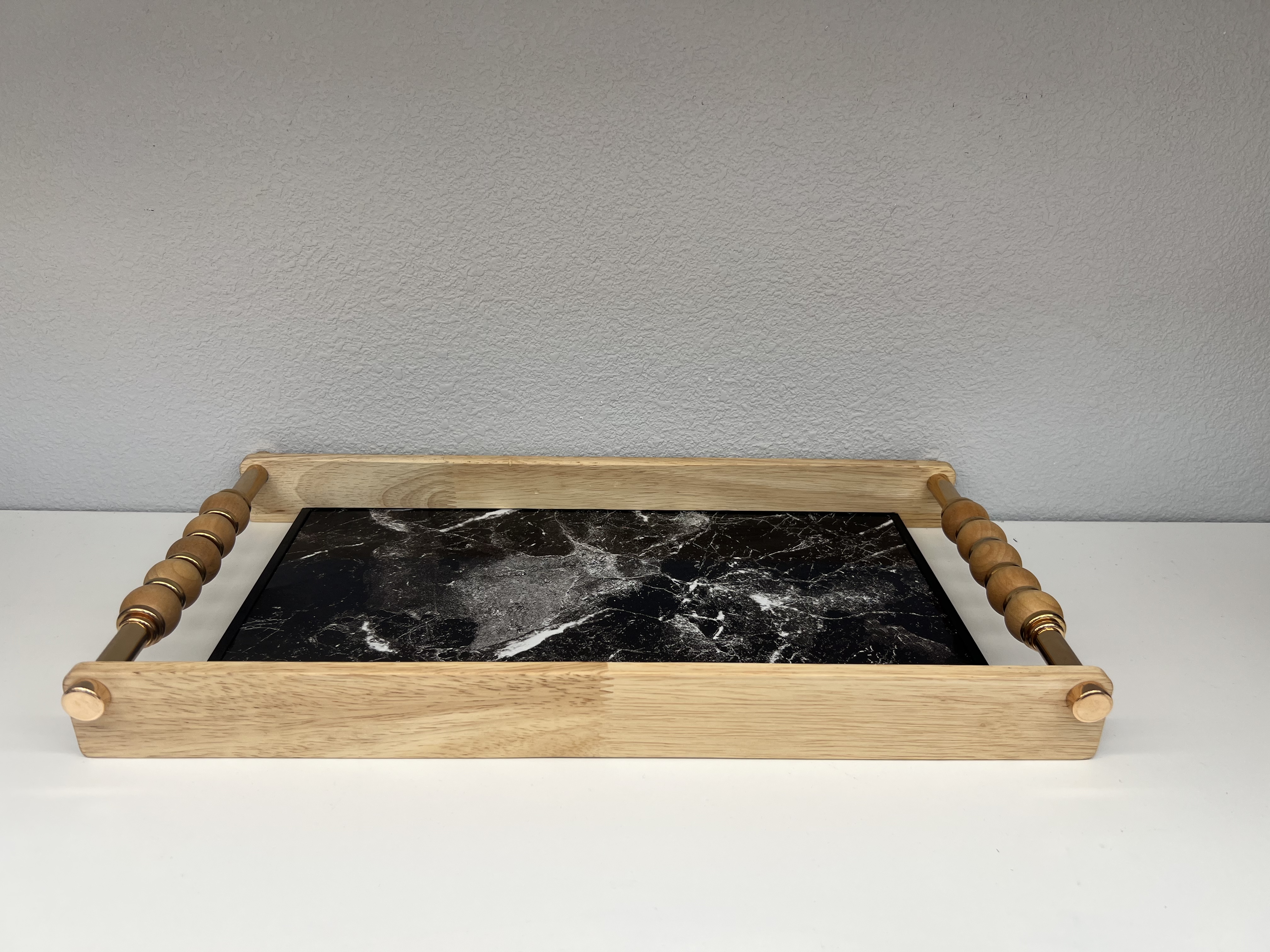 现代简约诧际风家居木质托盘果盘客厅卧室浴室摆盘