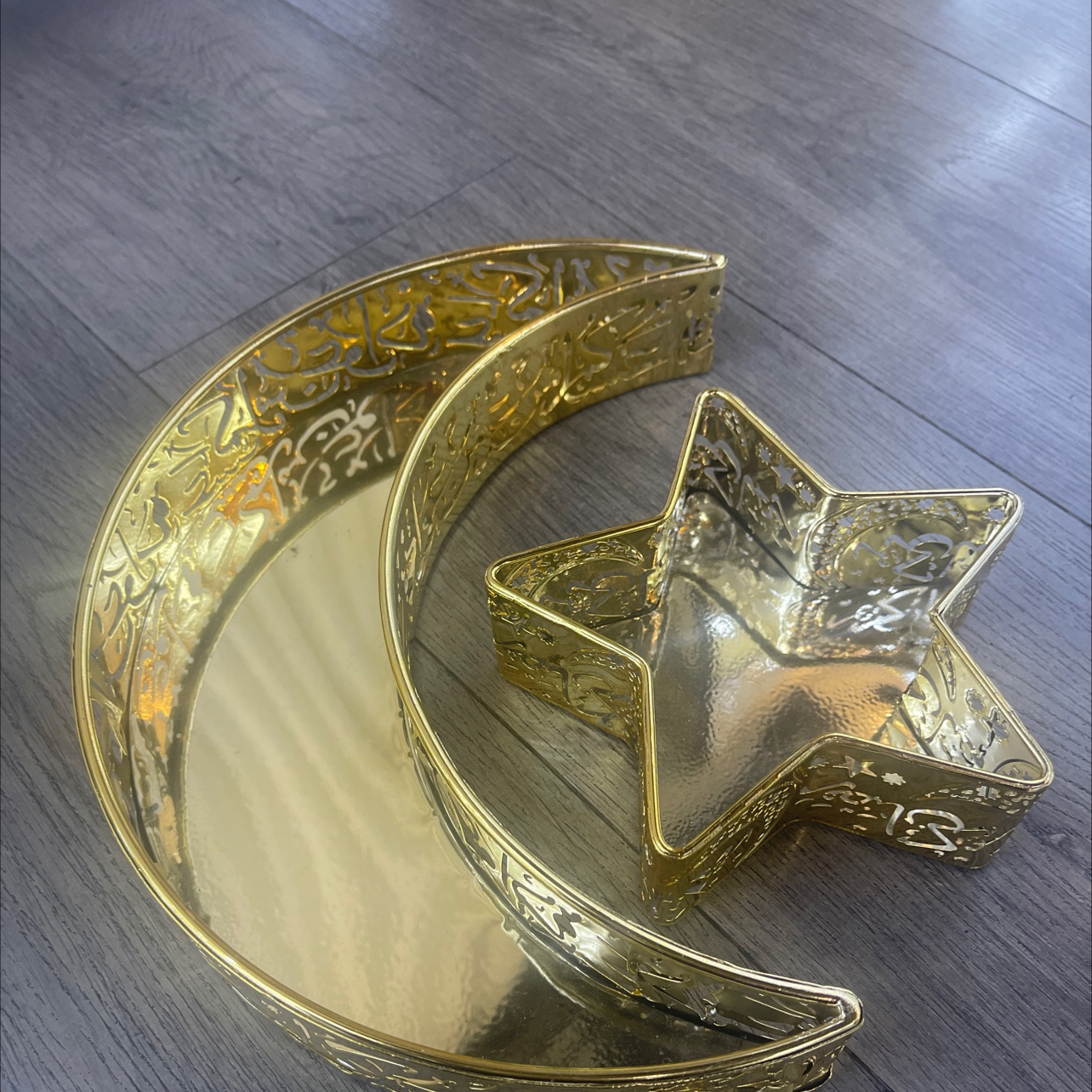 斋月节日装饰铁皮挂件金色月亮五角星工艺品家居摆件工艺品详情图3