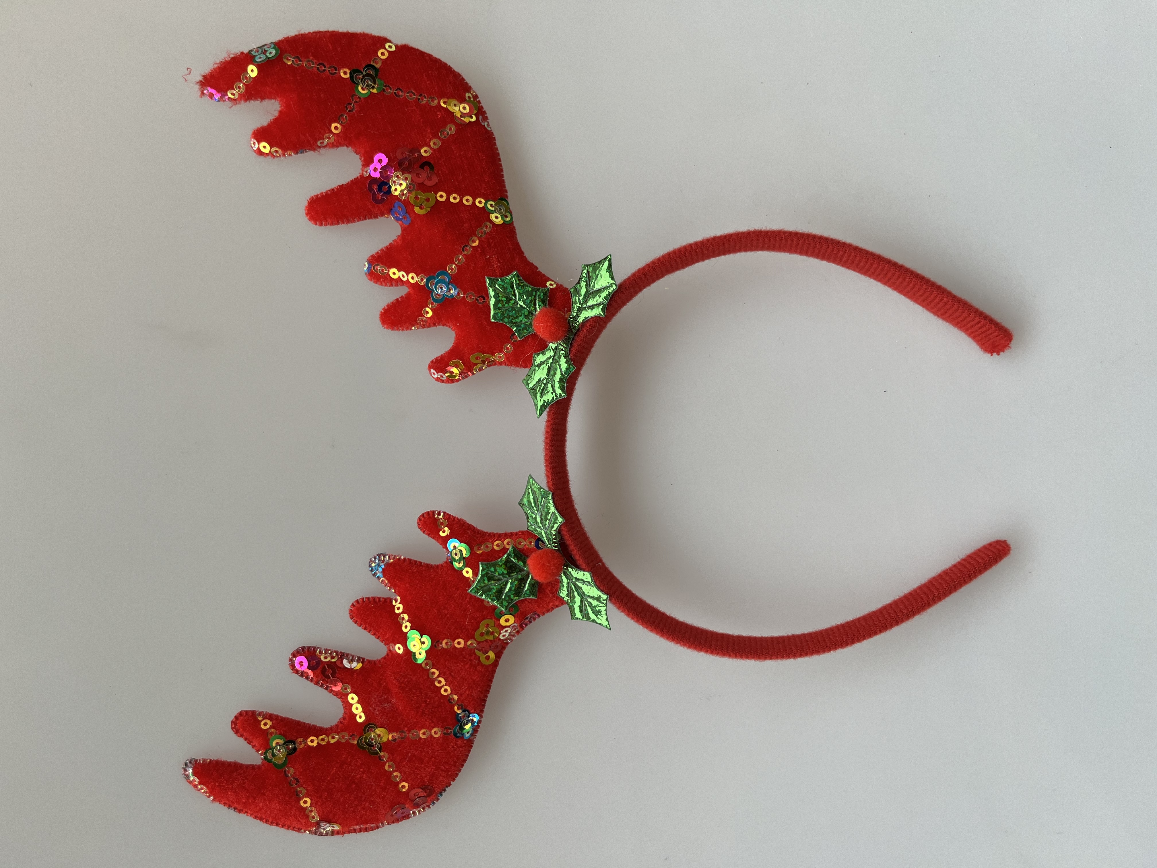 圣诞鹿角发箍头饰发饰叶子烫金鹿角圣产品图