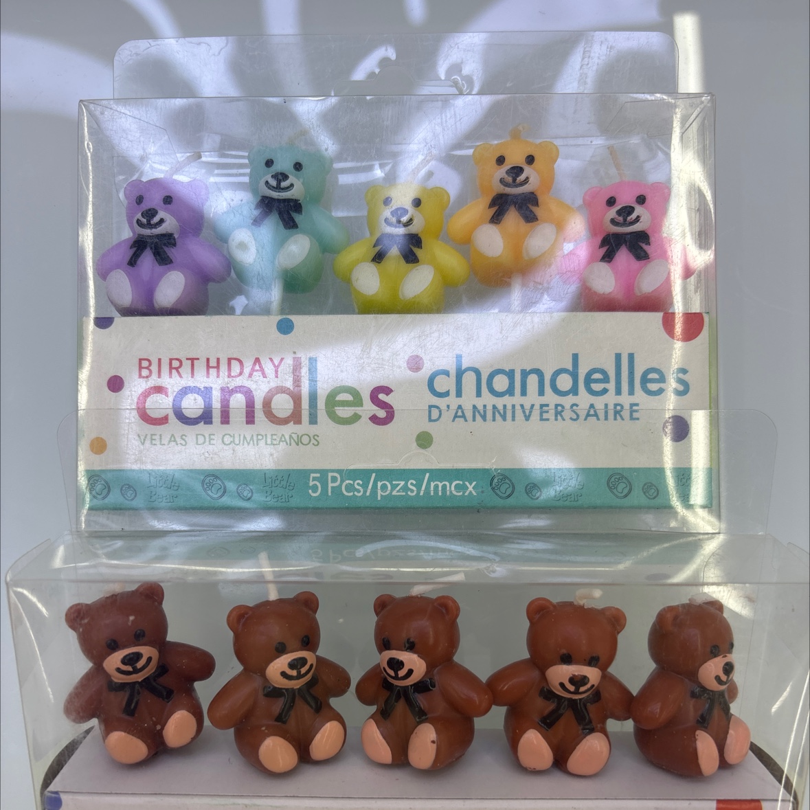 枫林生日蜡烛，卡通造型蜡烛，可爱小熊蜡烛，生日蛋糕插牌蜡烛细节图