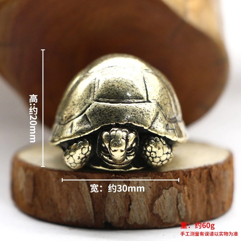 Factory direct sales of solid brass turtle ornaments, household ornaments, copper ornaments, copper ornaments detail image 7