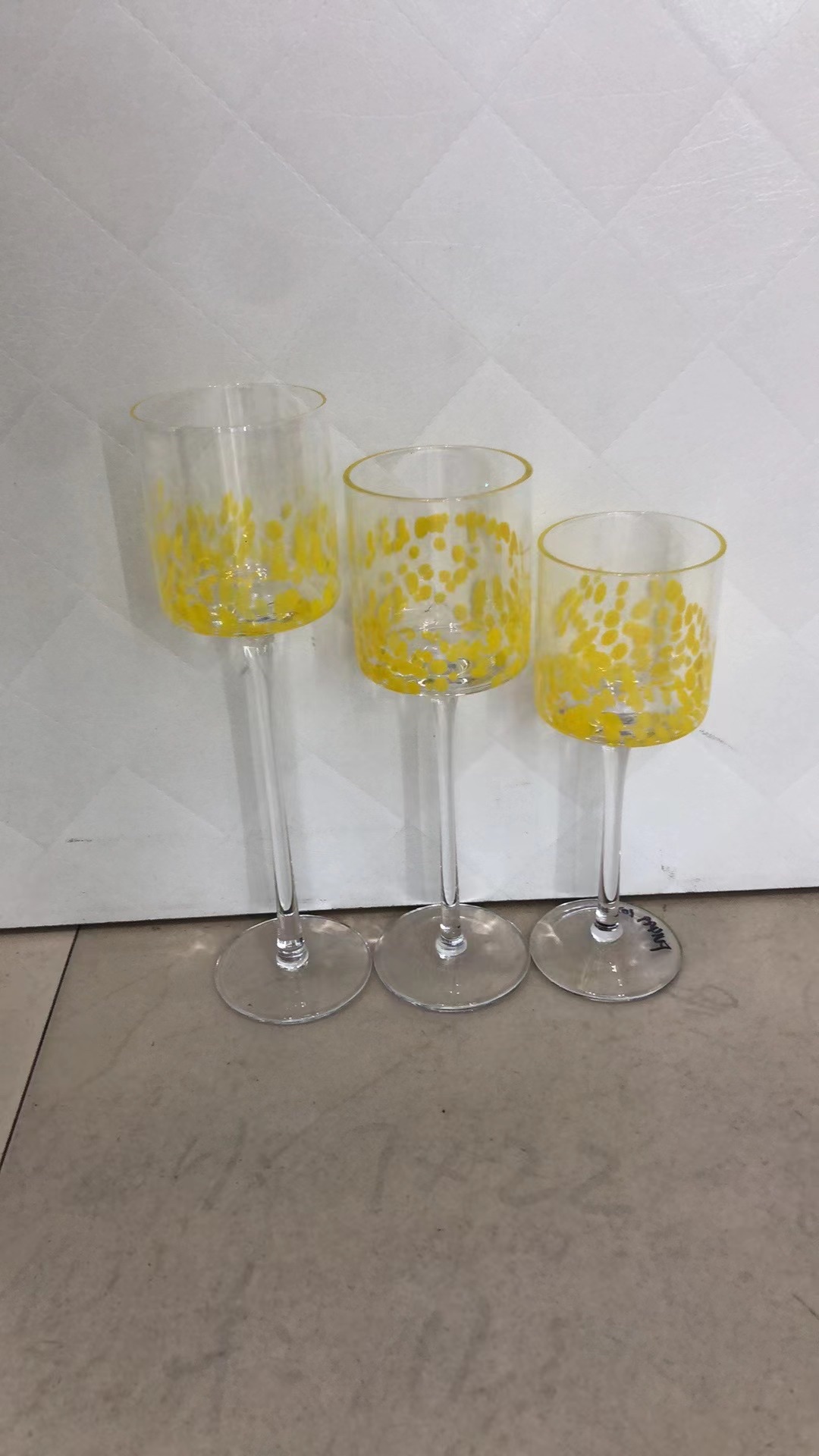 Set of glass candlesticks, candle cups, wedding candle cups, glass candlesticks, glass products Application Scenario