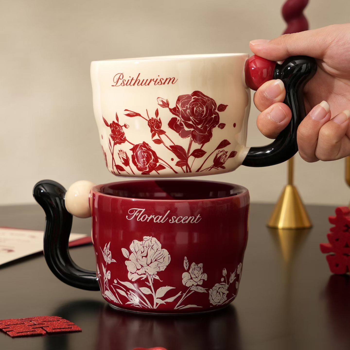 个性咖啡水杯保温创意节日礼品陶瓷水杯子家用办公用品产品图