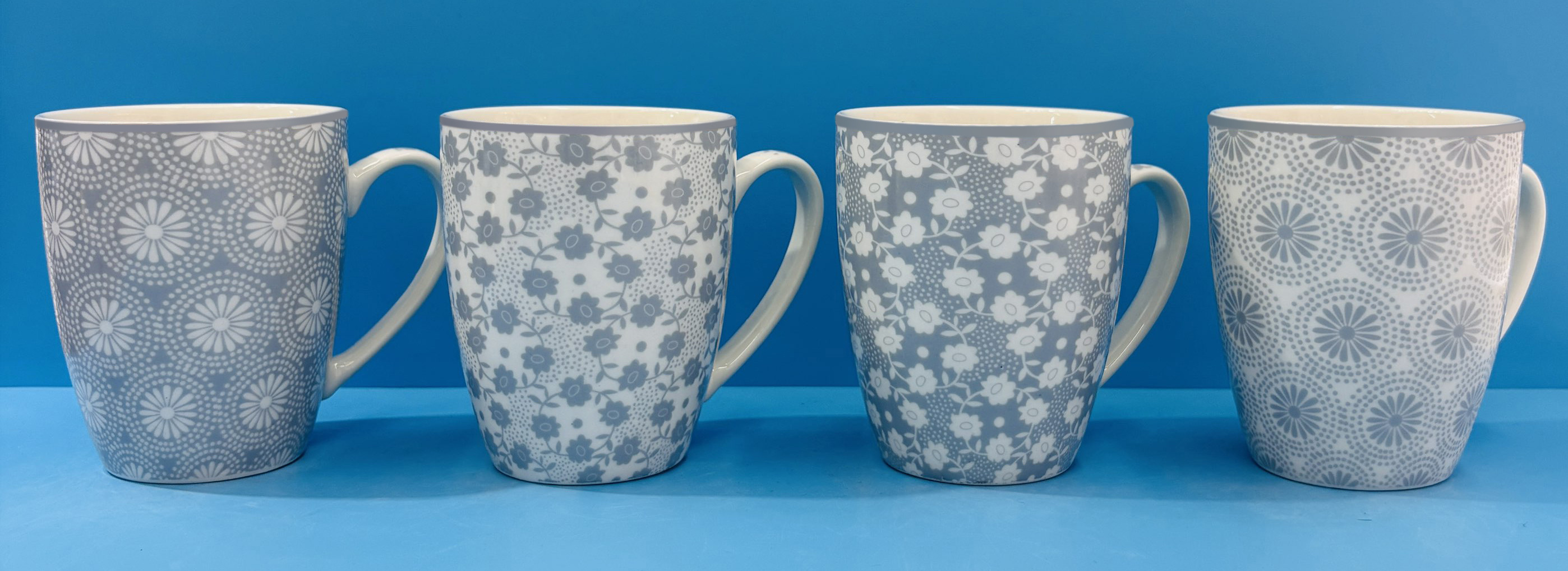 素色小碎花陶瓷杯陶瓷