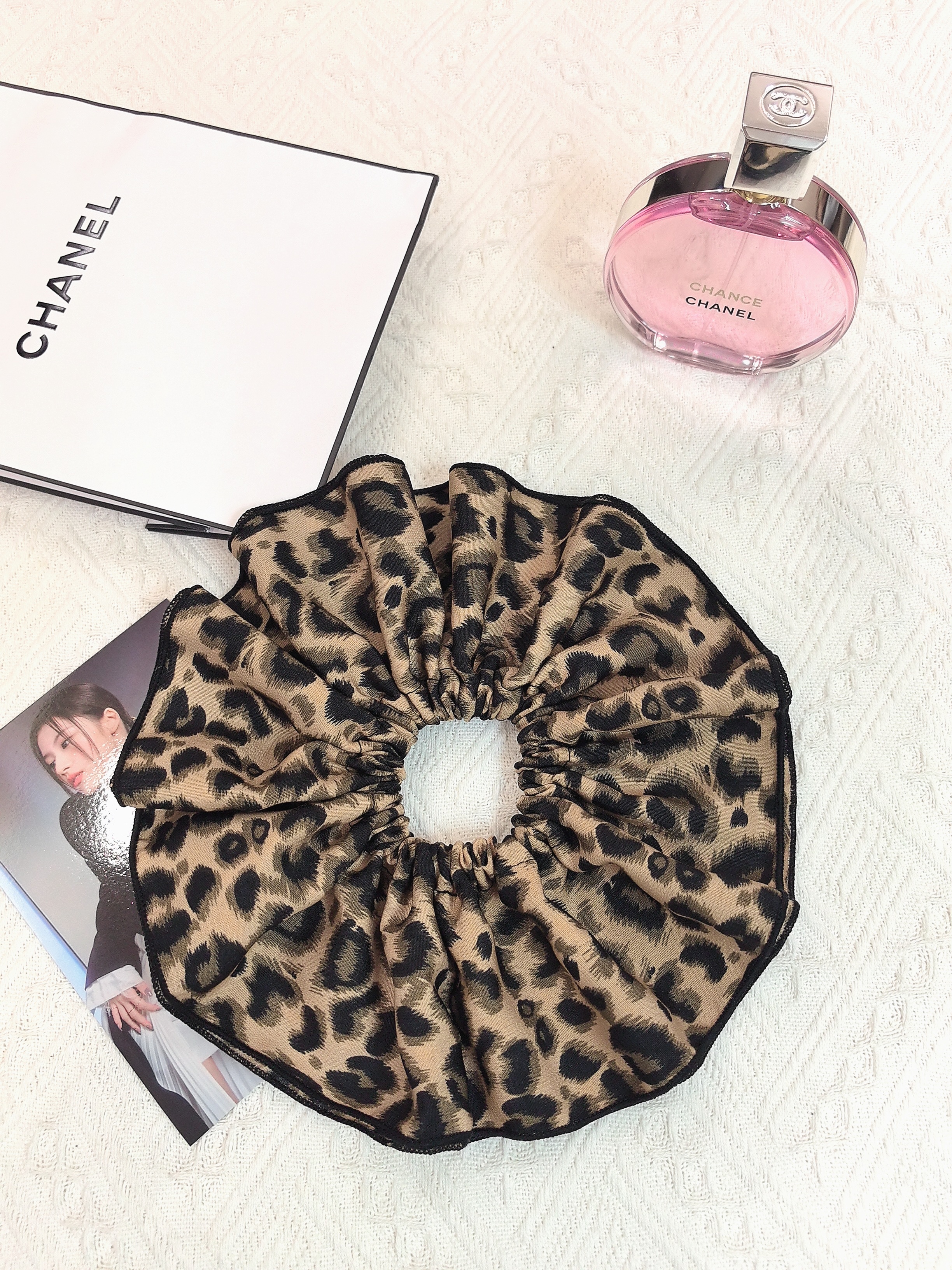 时尚豹纹小蛮腰发圈头饰