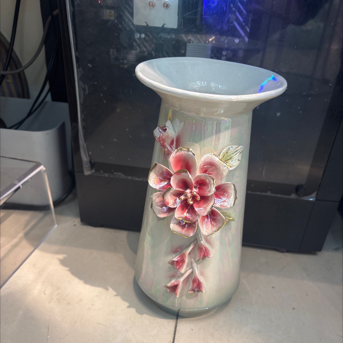 青花瓷陶瓷花瓶水培摆件木架装饰艺术品家居摆设创意花器