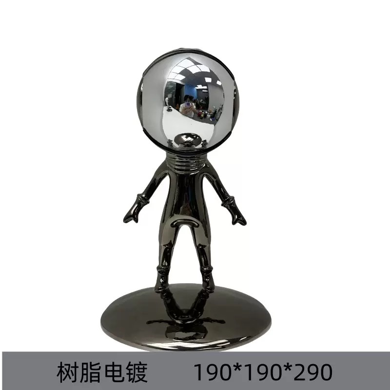 Moonlight Rabbit sculpture model room, living room TV cabinet, astronaut figurine, modern sales office, light luxury soft decoration