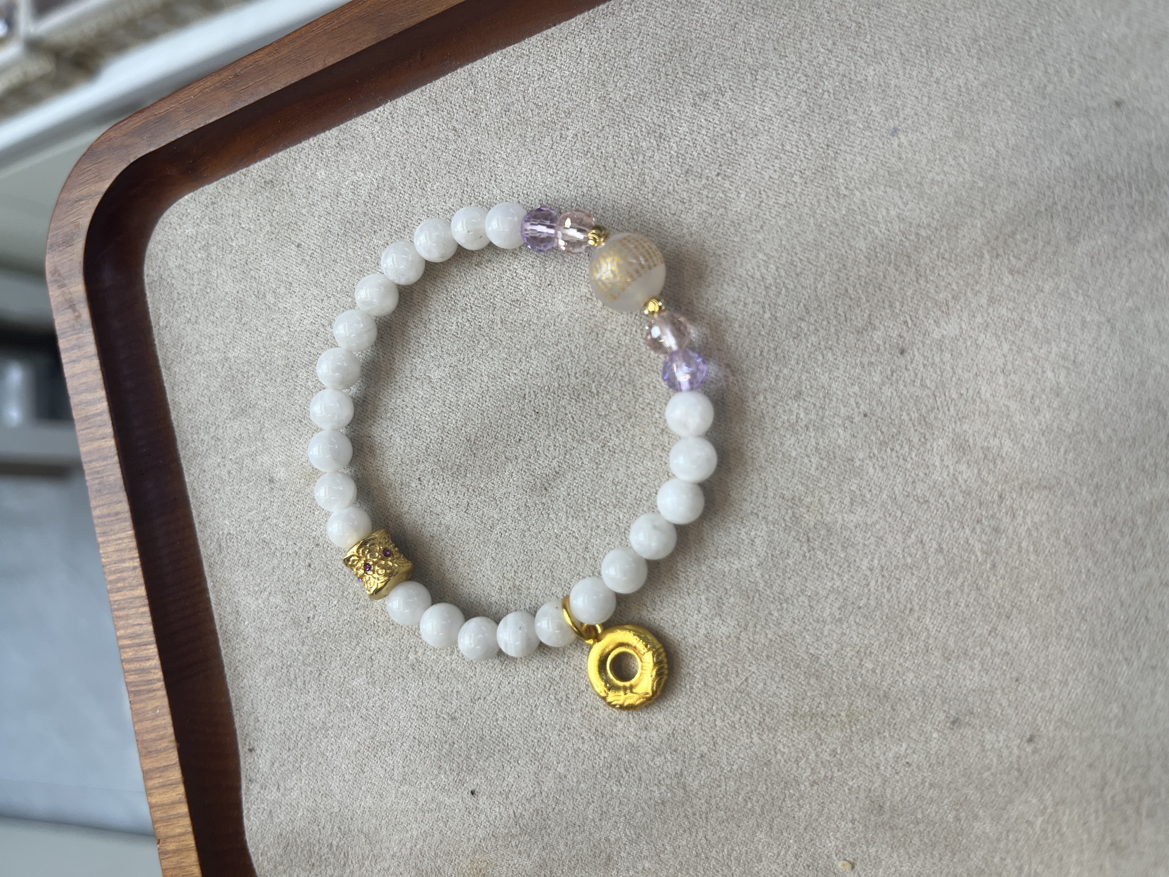 白月光手串，工艺品、礼品、水晶石手串细节图