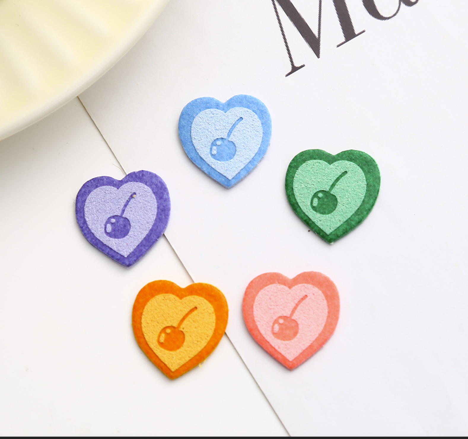 皮质织唛布标笑脸发绳标签发圈皮筋皮长条织唛背标百搭发饰材料详情图2