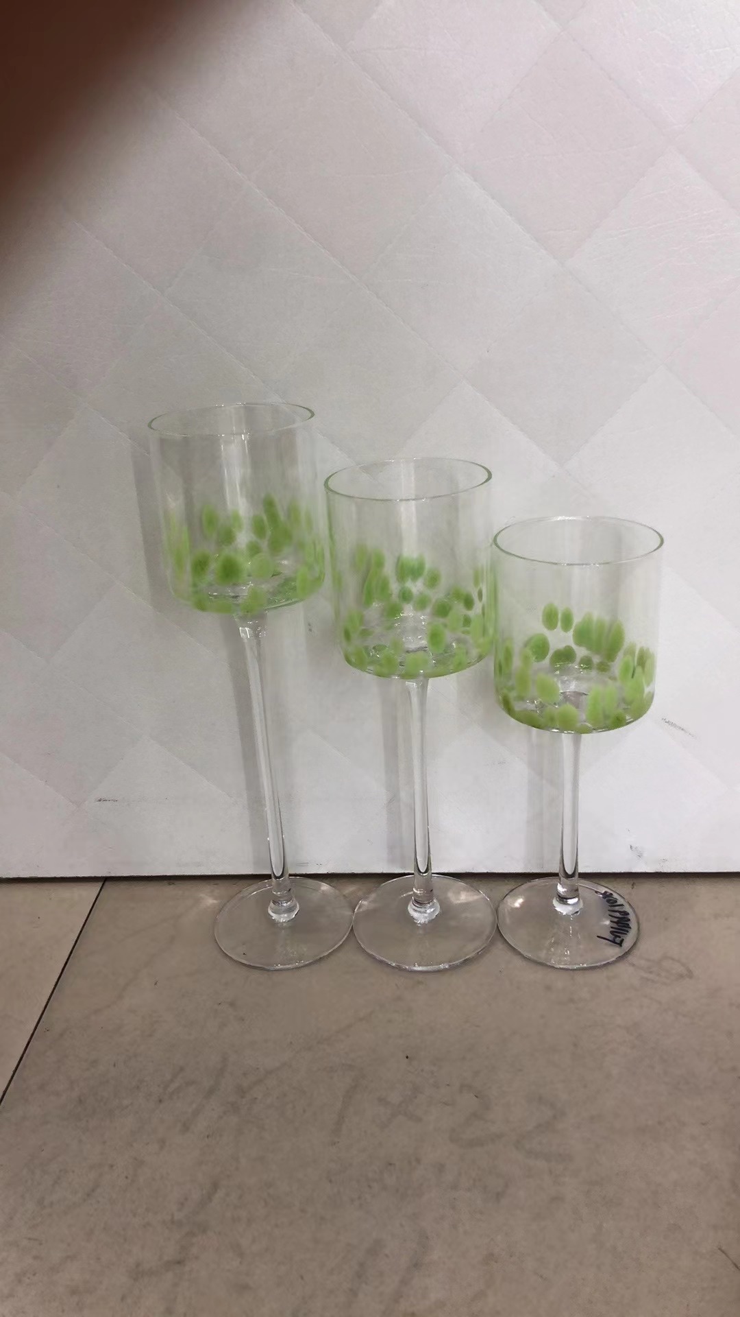 Set of glass candlesticks, candle cups, wedding candle cups, glass candlesticks, glass products Item Picture