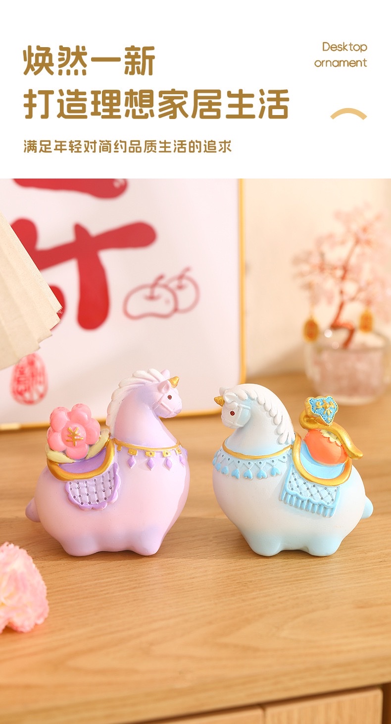 萌趣唐胖马旅游文创礼品伴手礼办公室桌面工艺品摆件家居装饰礼品详情图5