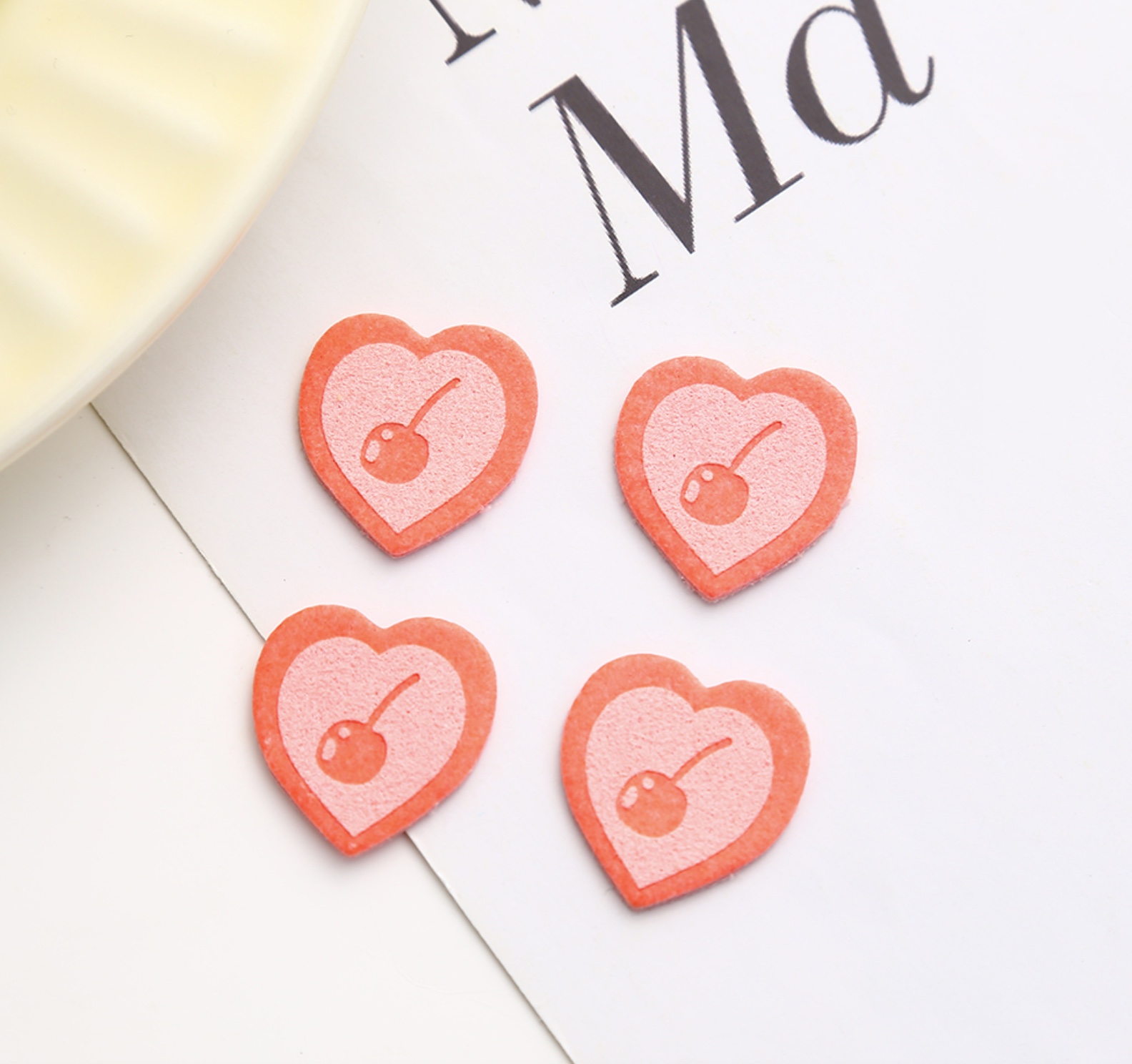 皮质织唛布标笑脸发绳标签发圈皮筋皮长条织唛背标百搭发饰材料