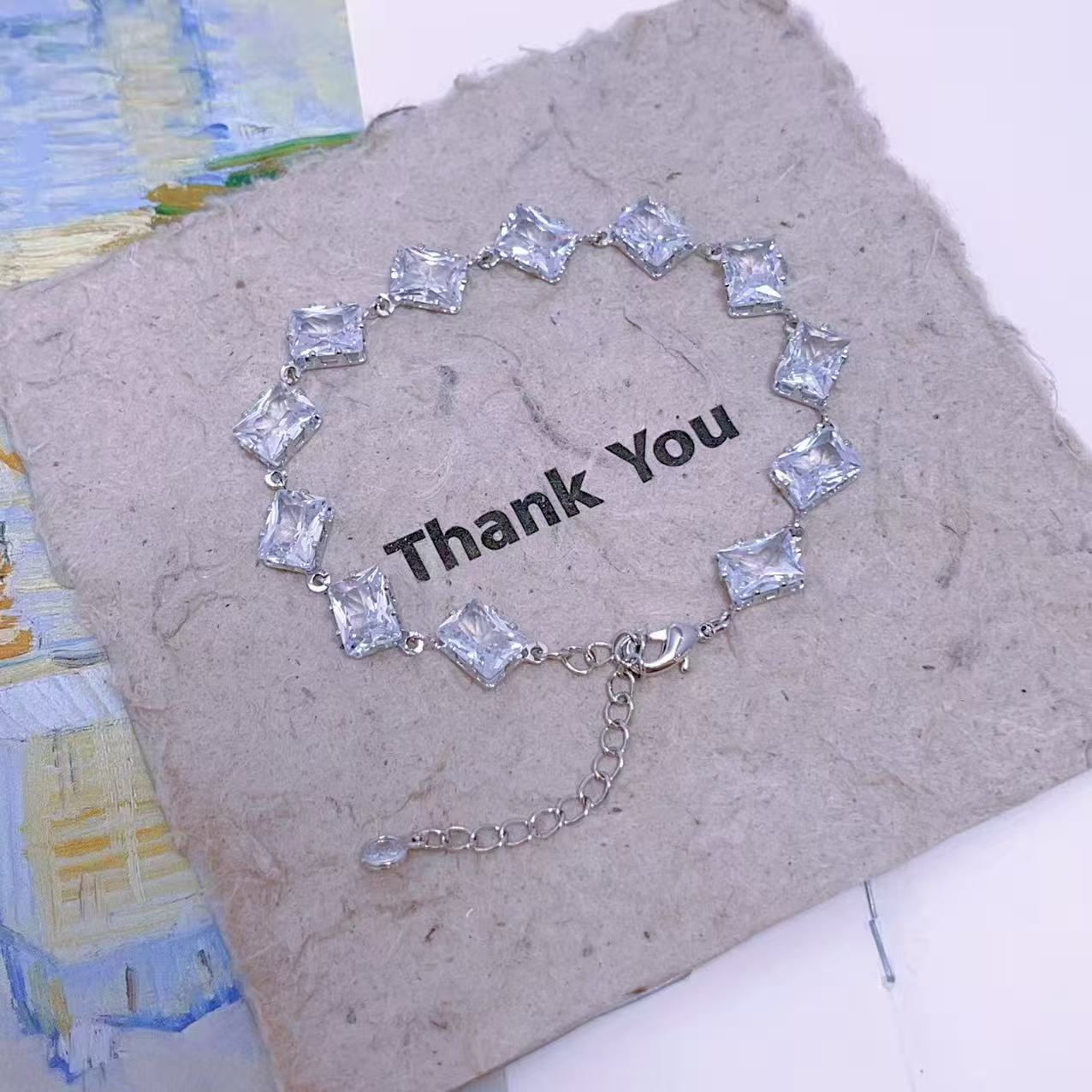 锆石手串时尚珠宝手链饰品女款简约百搭手饰品潮流首饰饰品