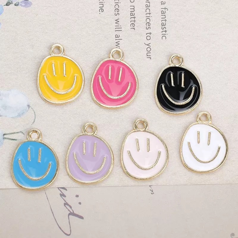 DIY alloy accessories smiley face jewelry materials, handcrafted accessories in multiple colors to choose from, diy details Picture