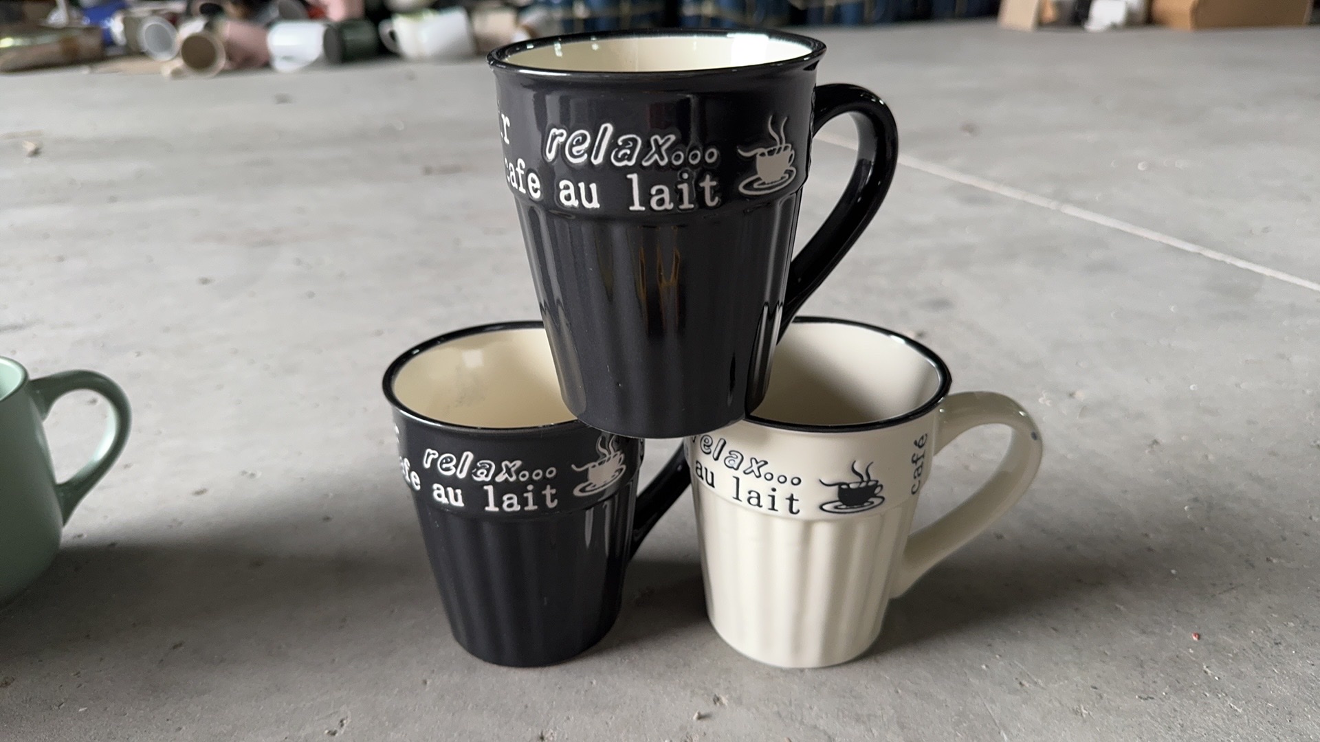 浮雕coffee条纹杯马克杯搪瓷杯搪瓷杯个性咖啡杯