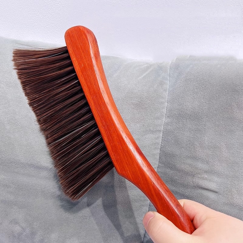 鸡翅木床刷批发扫炕笤帚家用长柄软鬃毛床刷扫床长柄床刷加厚床扫                         