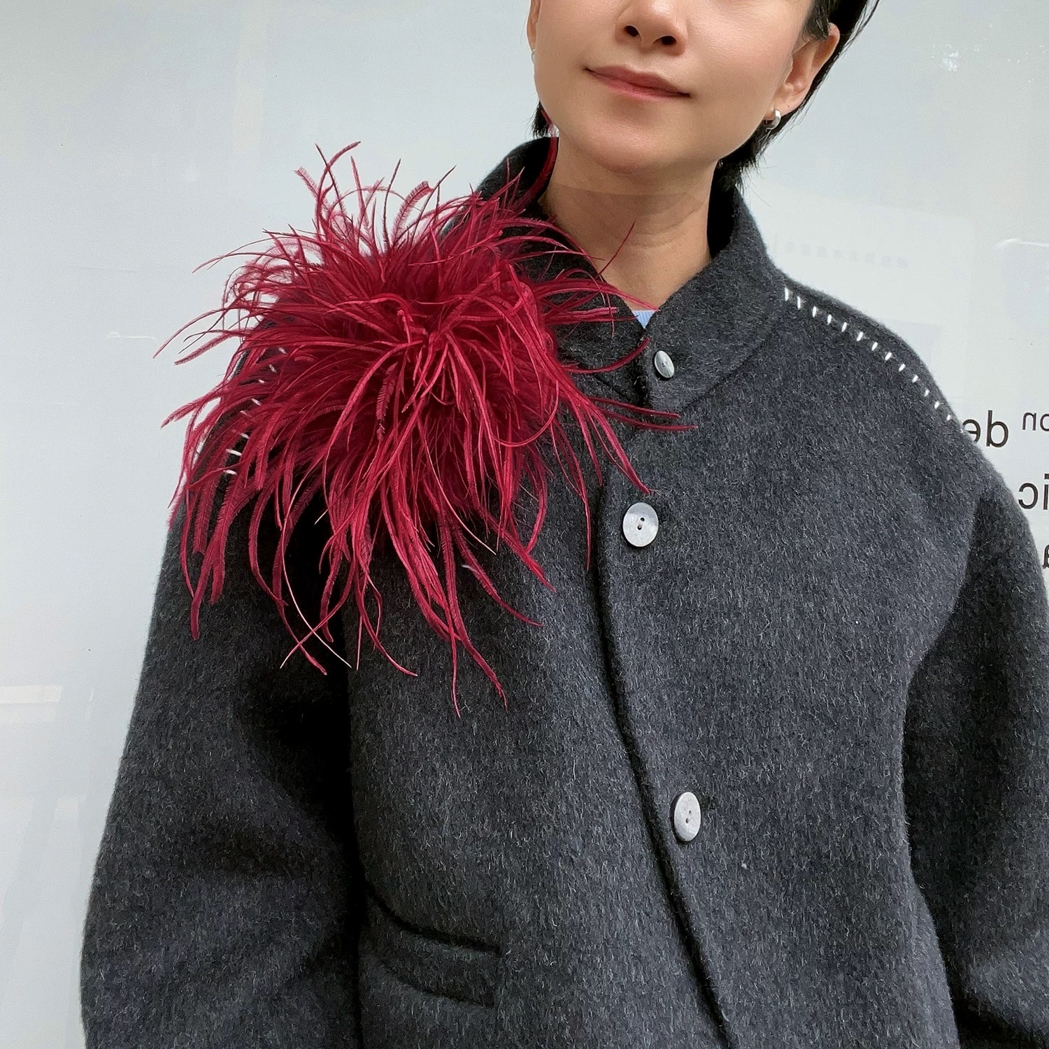 羽毛胸针布艺胸针创意胸针饰品胸针空白胸针布艺胸针