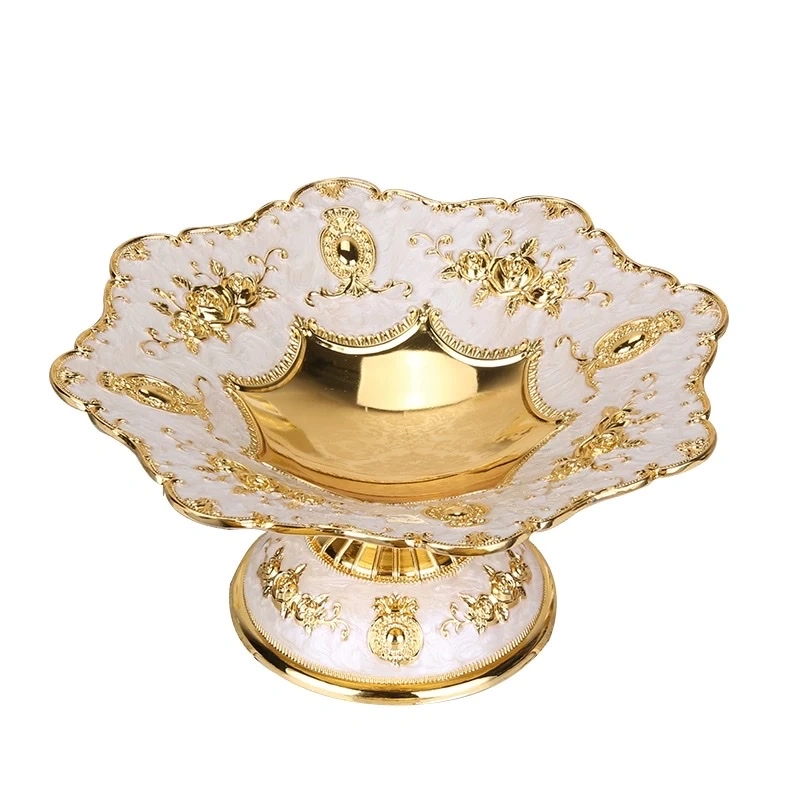European-style fruit platters, luxurious metal fruit platters for home use, high-end display on ktv room tables, snack plates, dried fruit platters, elegant and retro with a sense of layering, fruit platters for storage and decoration detail image 9