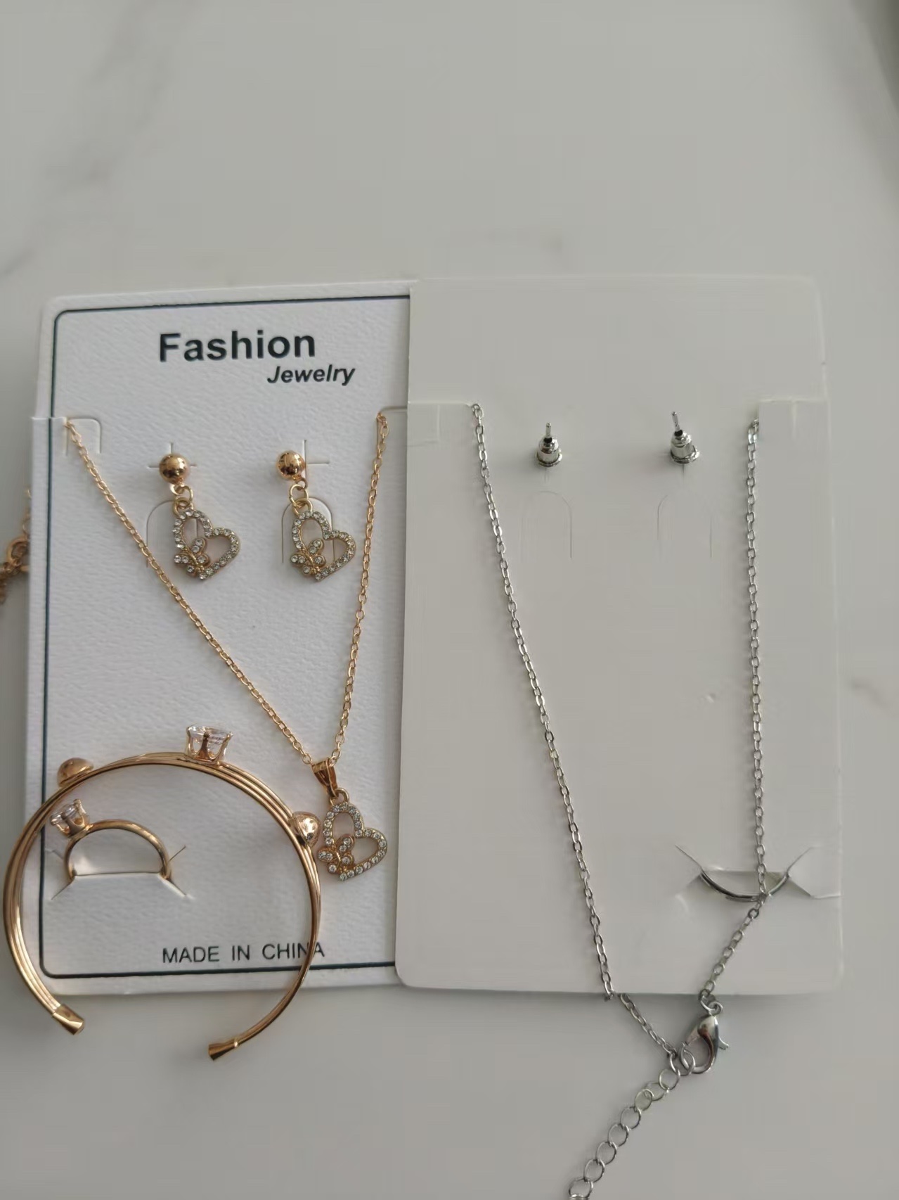 时尚不锈钢珍珠水钻瓜链项链女简约百搭首饰潮流配饰