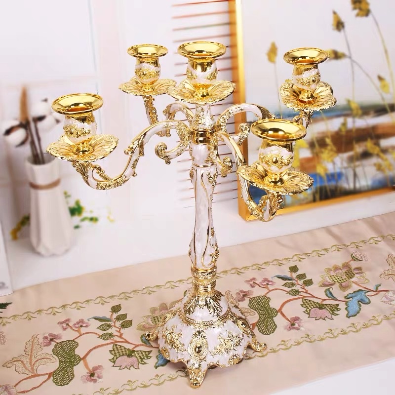 欧式蜡烛台创意复古家居装饰摆件婚庆道具烛光晚餐浪漫礼物蜡烛杯