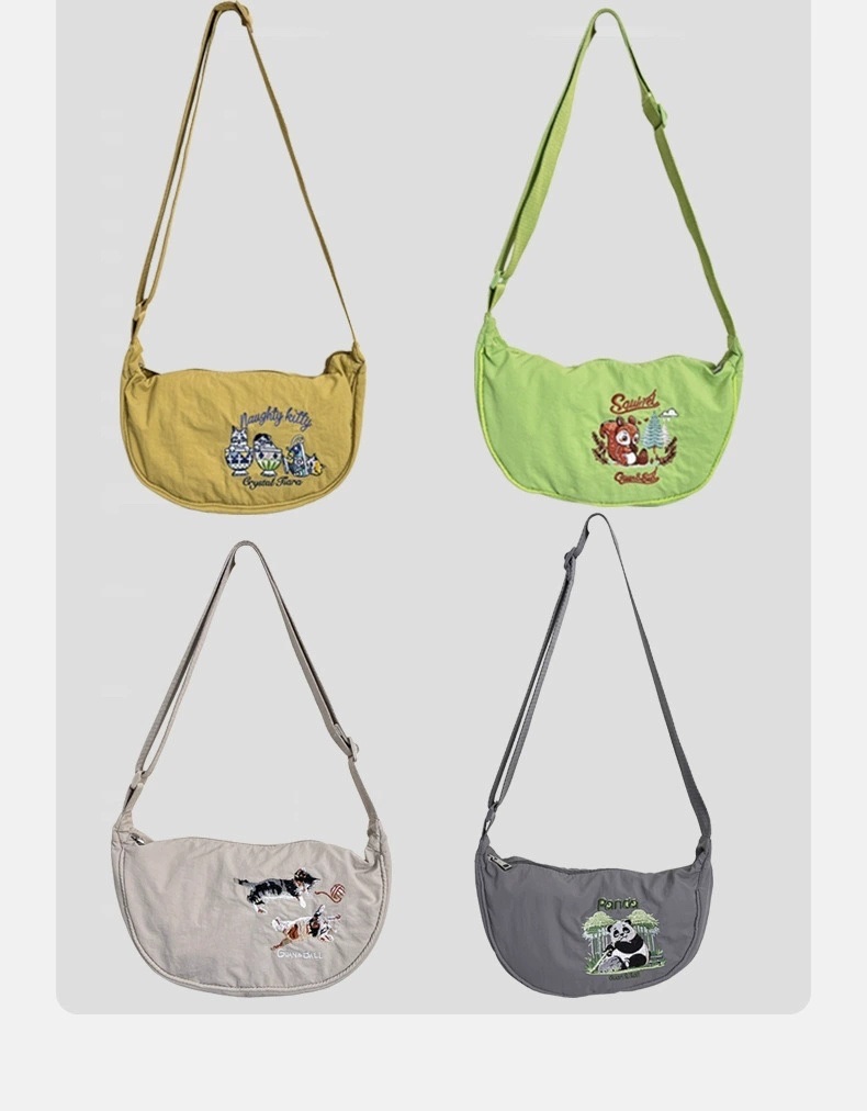 2025新款刺绣饺子包轻便小挎包腋下包轻便简约时尚百搭单肩斜挎包迷你包详情图4