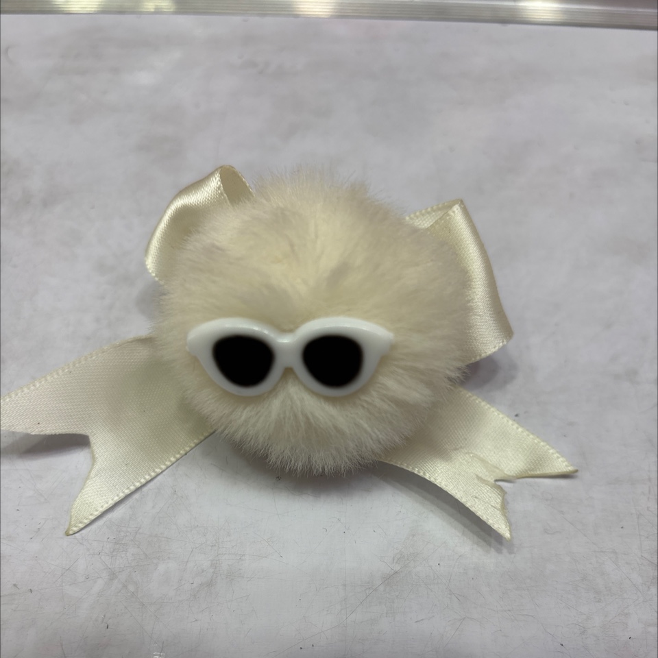 蝴蝶结毛球发夹发夹儿童发夹