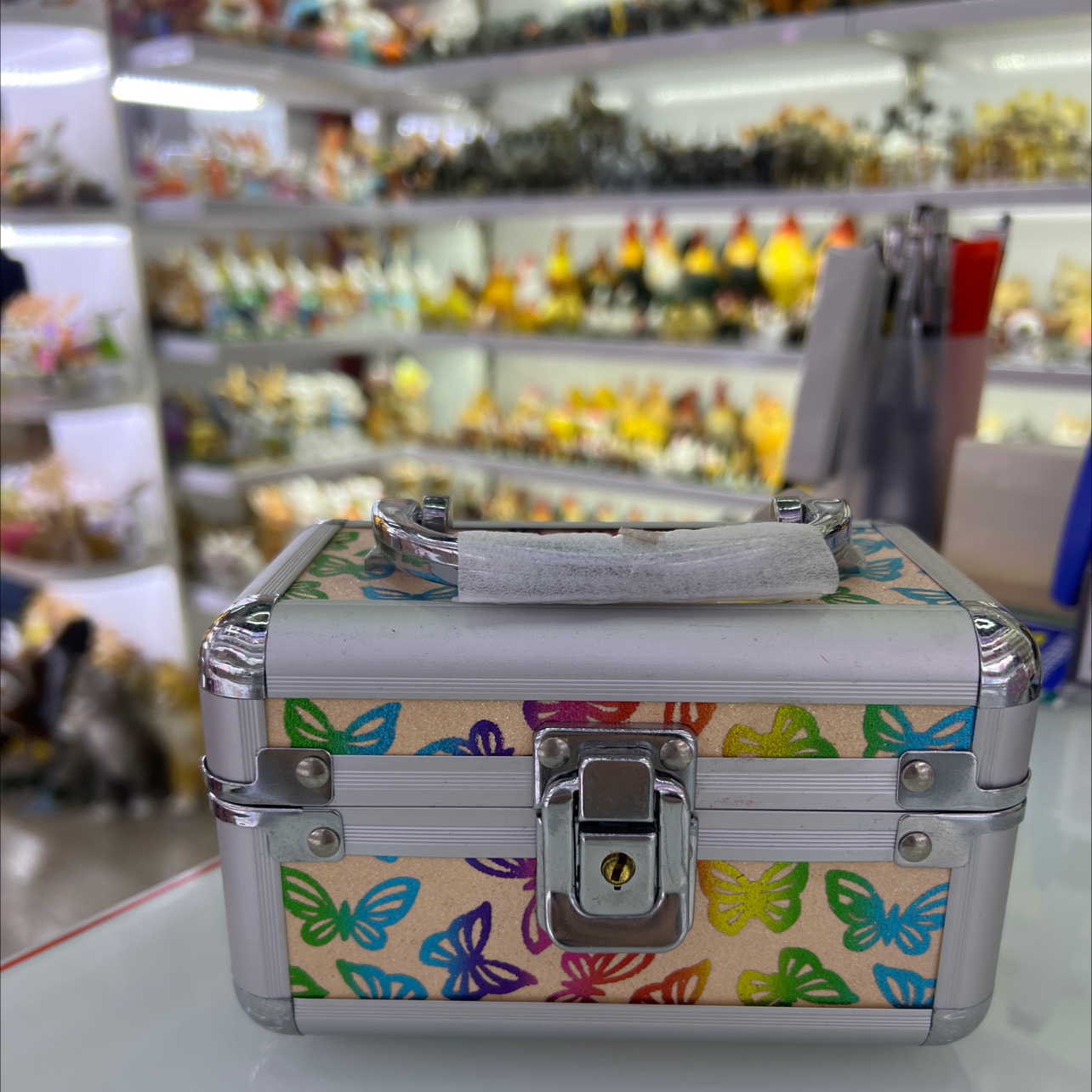 铝箱化妆箱彩妆套装手提箱带镜子便携化妆品收纳包