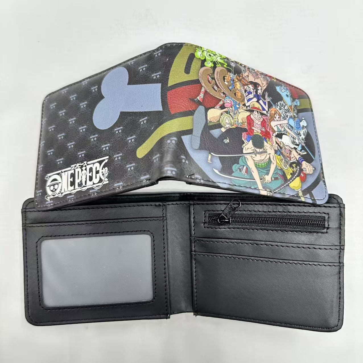 海贼王周边短款对折钱包尼卡路飞索隆艾斯学生通用PU皮零钱包钱夹 详情图4