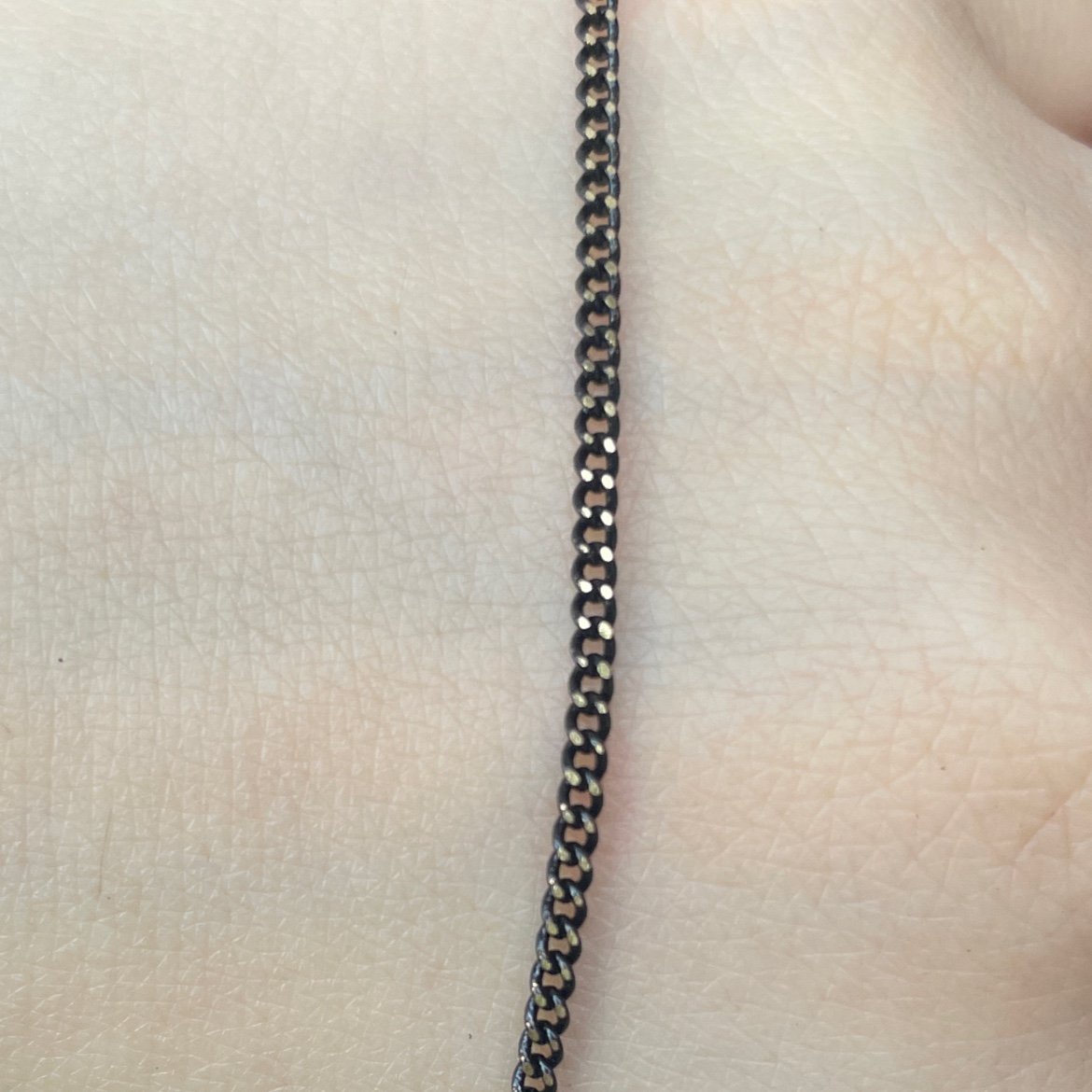 Pearl chain, acrylic chain buckle, semi-finished decorative chain, fashionable and simple, versatile pieces, multiple colors available, 160sf black batch chain, copper chain, pearl chain Specification image