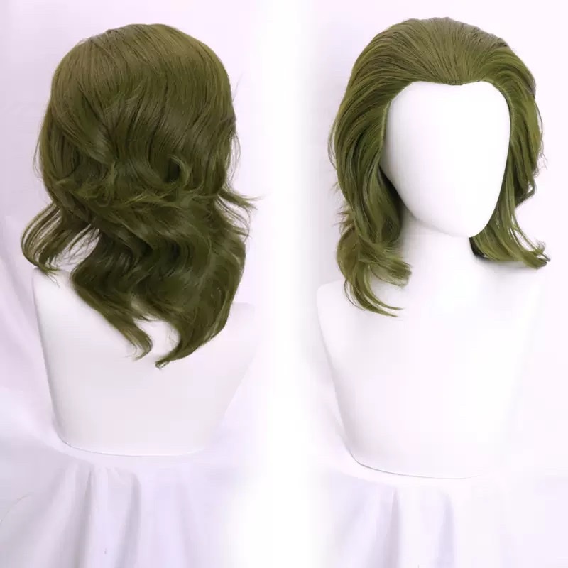 欧美假发男电影小丑joker 1亚瑟混绿卷发派对cospaly假发厂家批发 动漫假发产品图