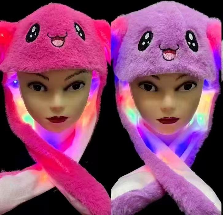 发光耳朵会动抖音帽发光发光玩具产品图