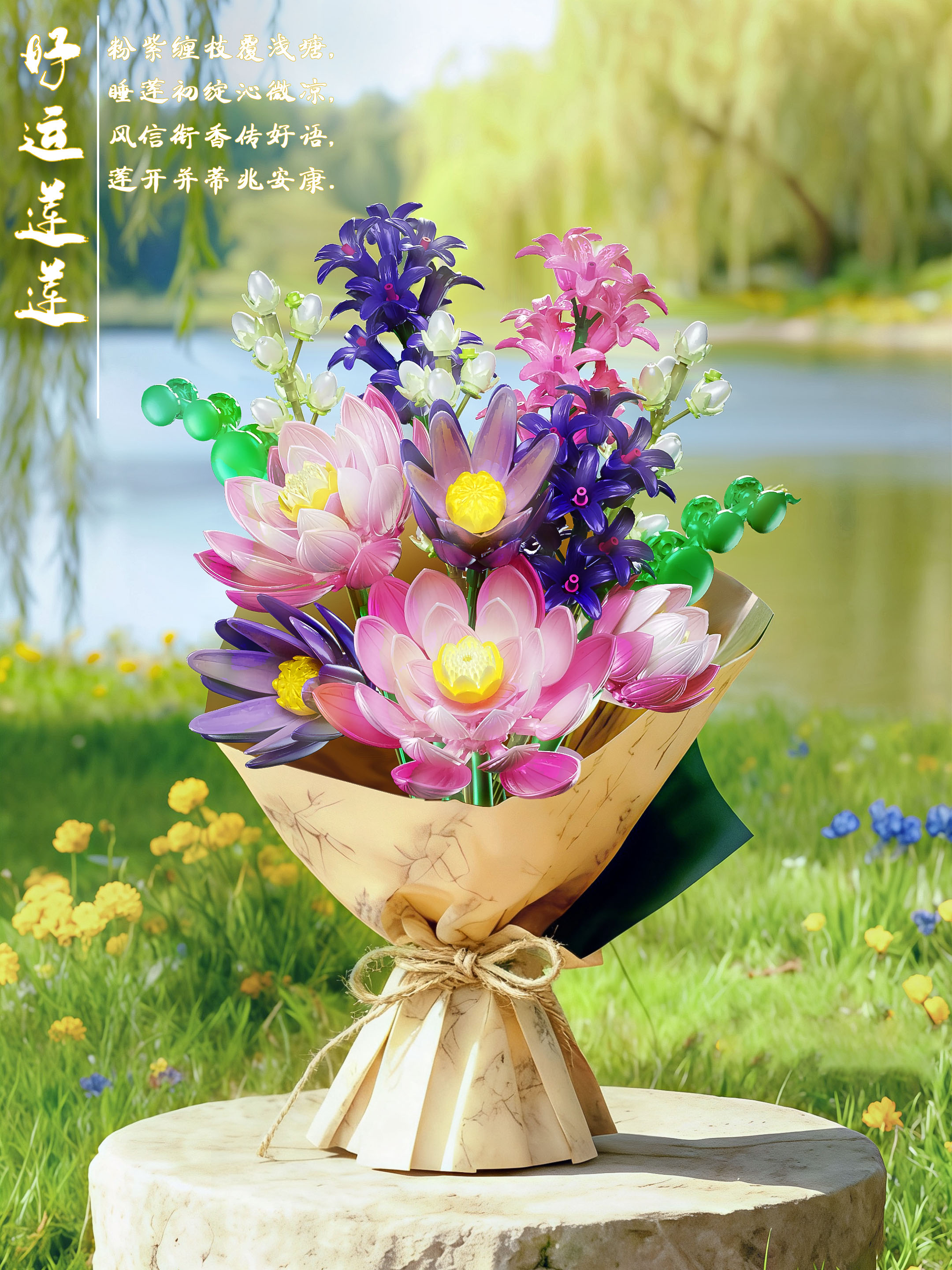 Building block flower Application Scenario