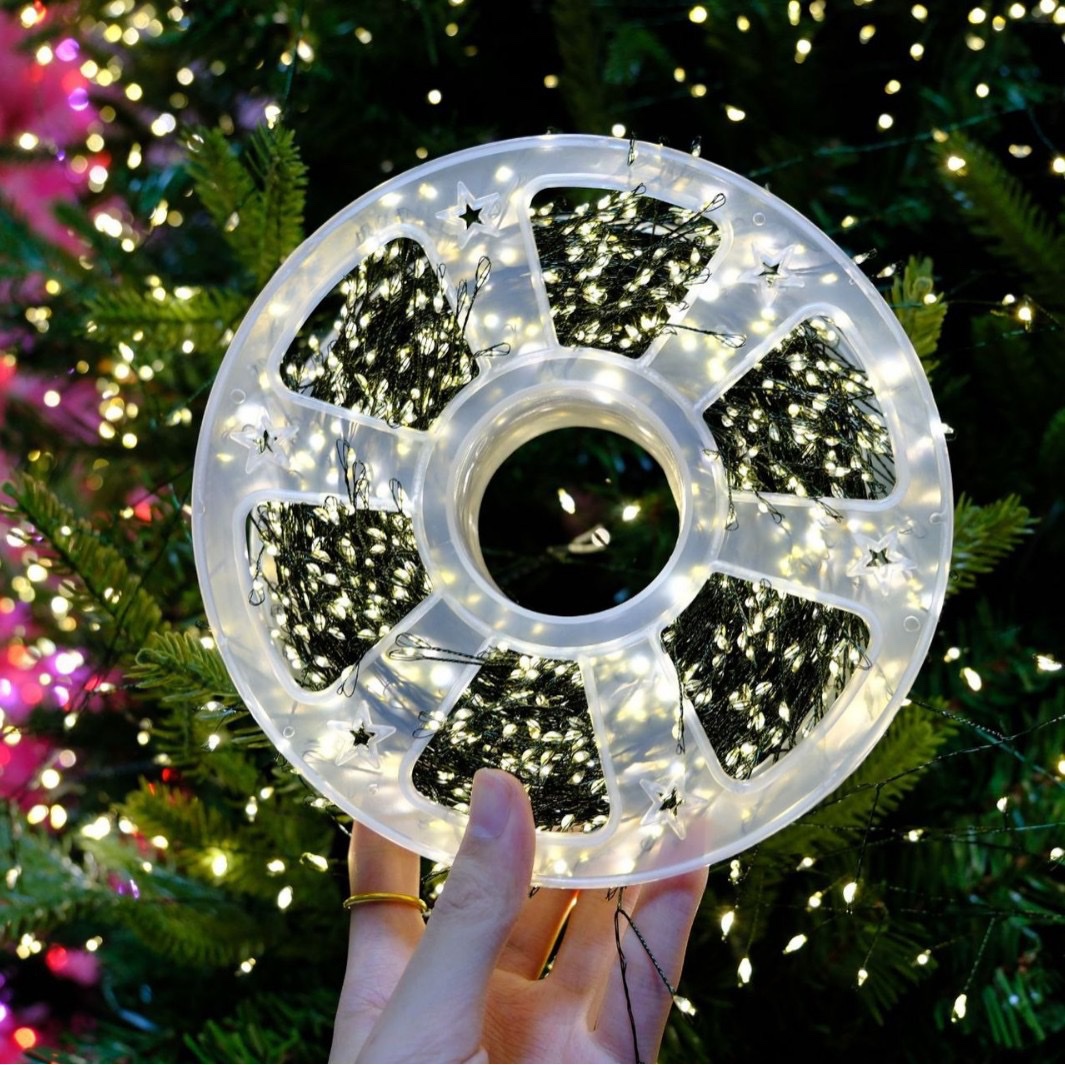 LED Christmas green wire firecracker light, green wire centipede copper wire firecracker light string, outdoor courtyard decorative light, Christmas colorful light, Christmas decoration details Picture