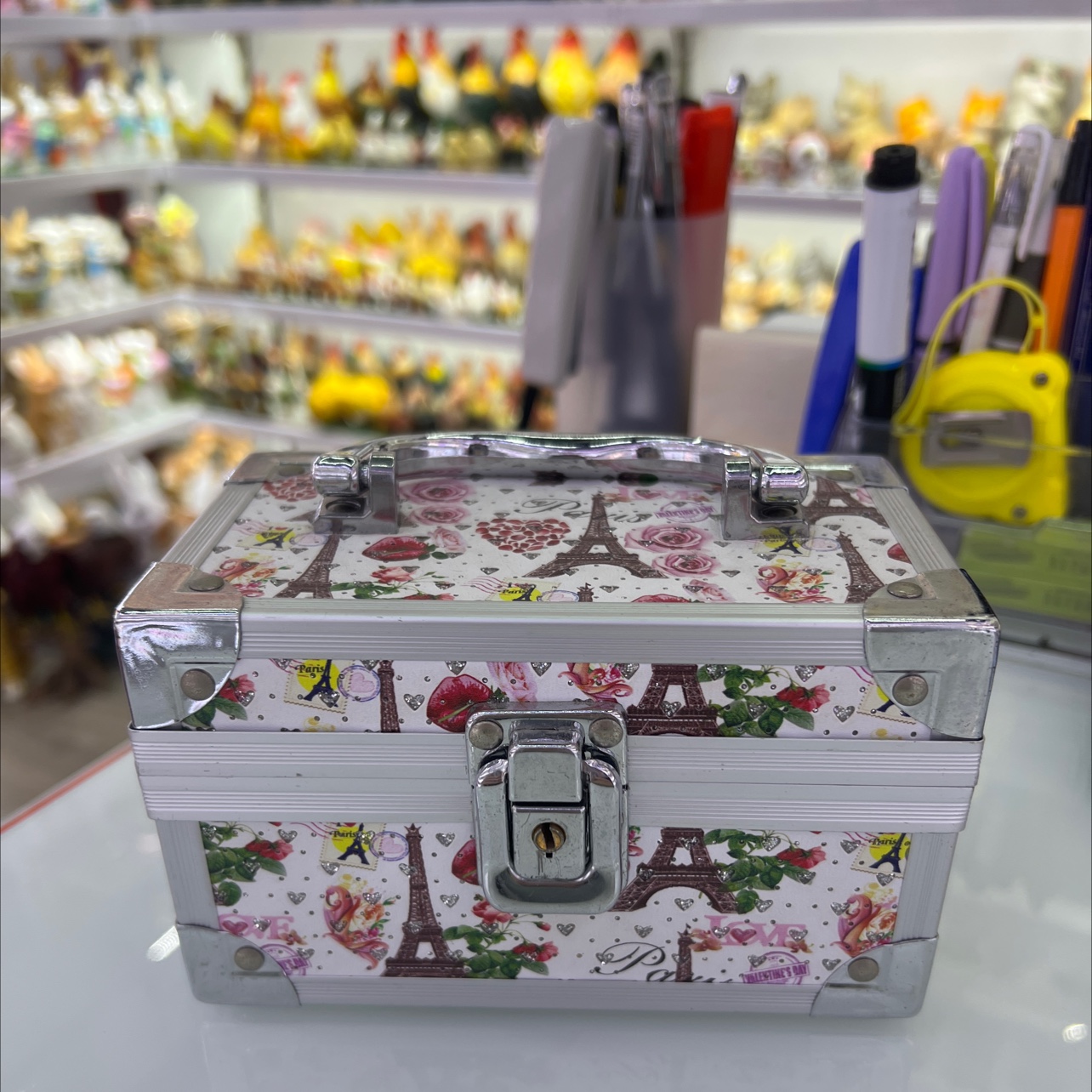 时尚彩妆套装手提箱铝箱化妆箱组合带镜子便携化妆包女士化妆用品