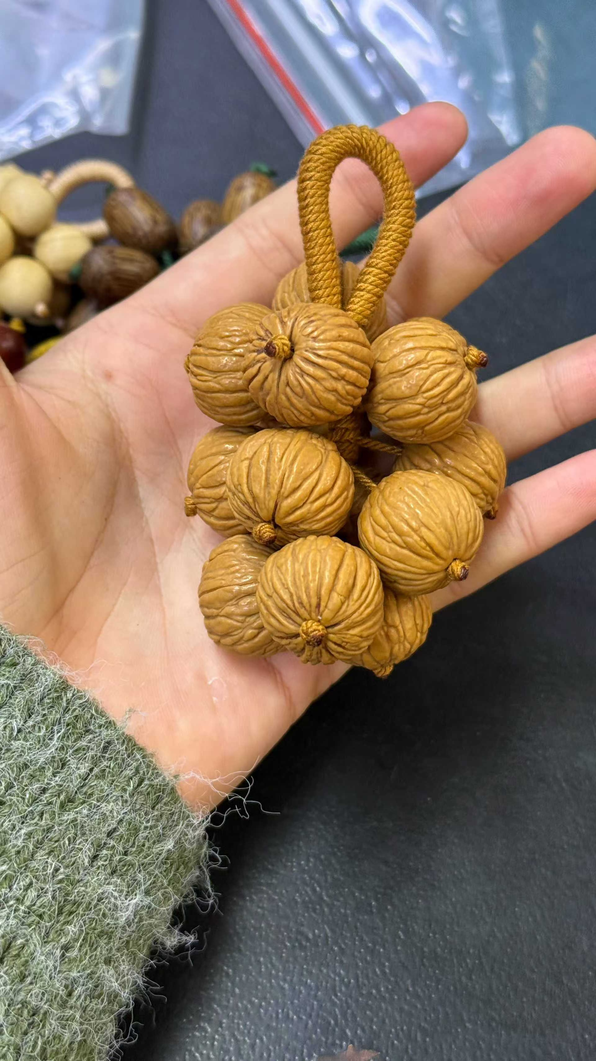 Muslim prayer beads 18-seed prayer beads bracelet combined with incense beads, Buddhist supplies, hand-woven men's and women's Buddha worship ornaments, Muslim prayer beads 18-seed prayer beads combined with incense beads, monkey head prayer beads detail image 6