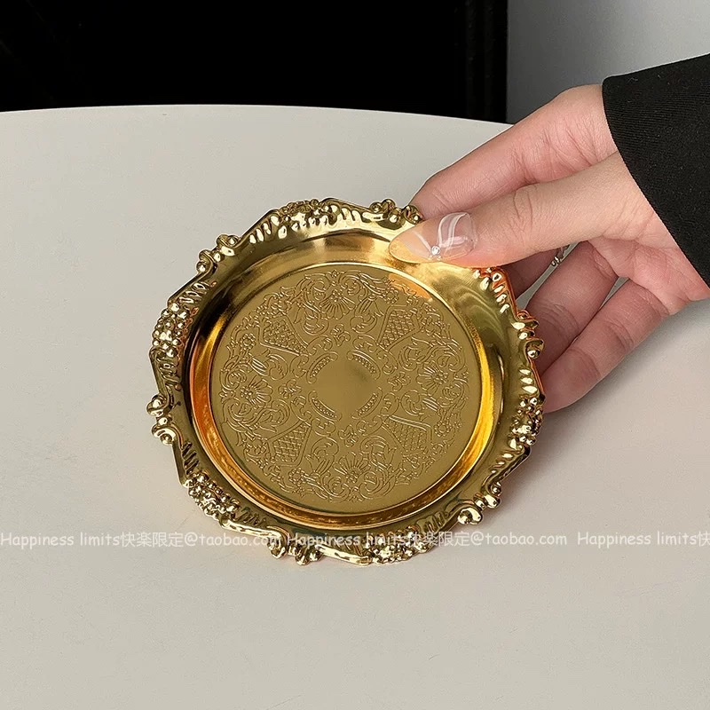 A 6-piece set of high-end alloy home decoration items, coffee cup MATS, heat insulation pads, zinc series, fashionable and practical detail image 8