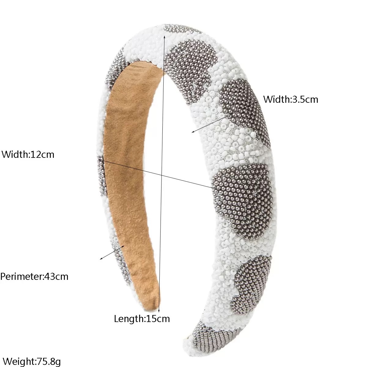 Cloud Hairband, a Korean-style patchwork headpiece for women, is a fashionable hair clip and a versatile hair accessory. It's a new spring and summer collection detail image 2