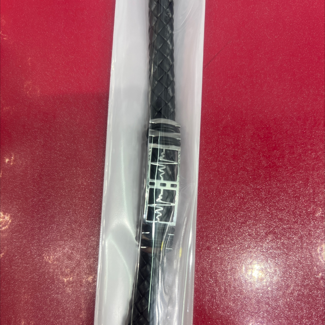 欧美风格硅胶不锈钢心电图手串时尚休闲饰品