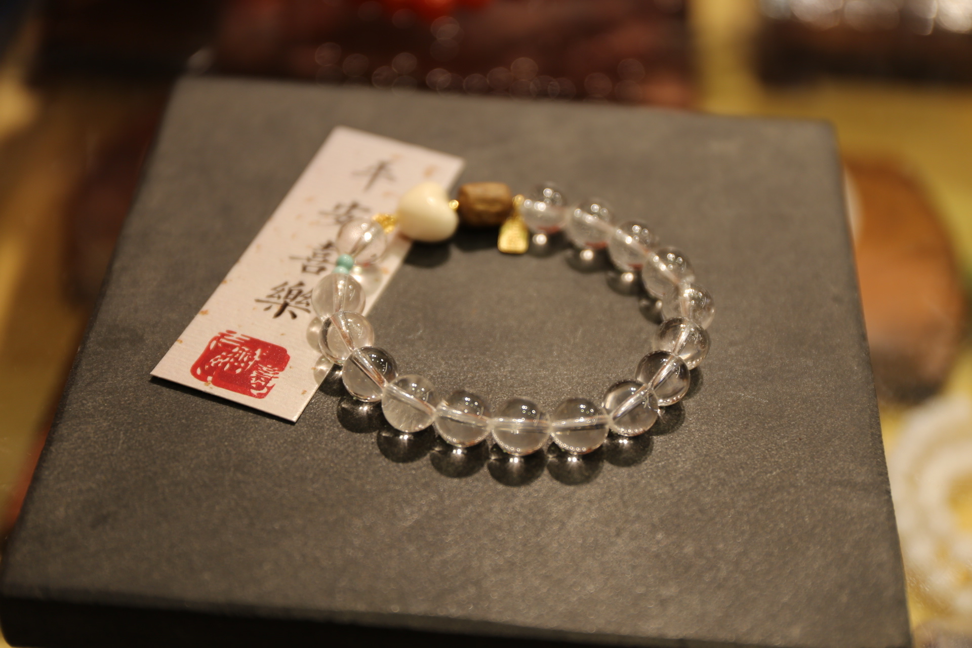 原创手作  新款来袭 天然5A白水晶手串 手串文玩手串