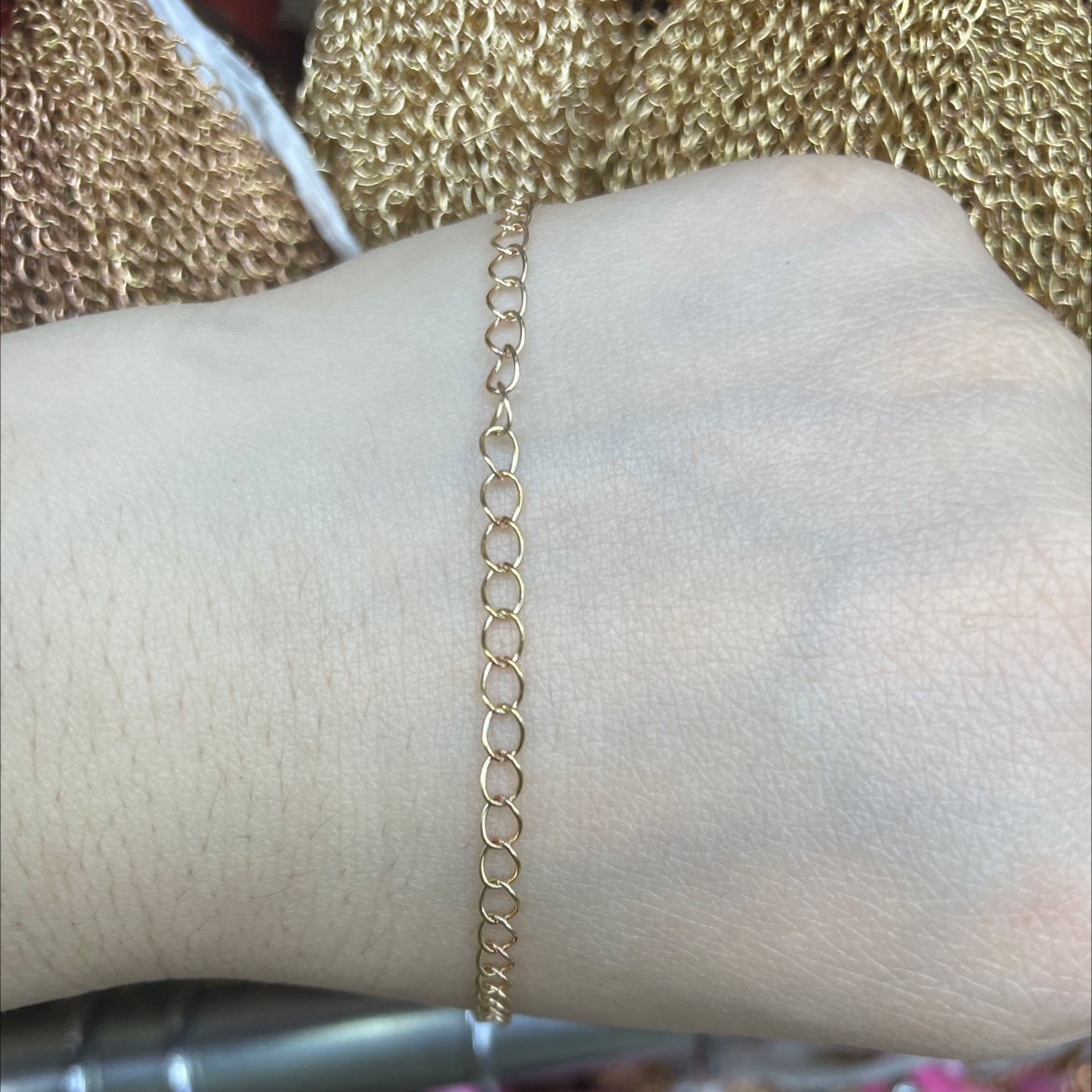 珠链链条亚克力扣半成品装饰链条配件手工DIY材料多彩时尚潮流 尾链珠链链条