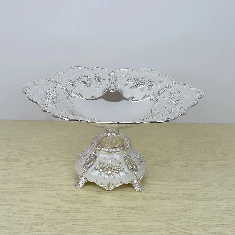 European-style fruit platters, luxurious metal fruit platters for home use, high-end display on ktv room tables, snack plates, dried fruit platters, elegant and retro with a sense of layering, fruit platters for storage and decoration detail image 5