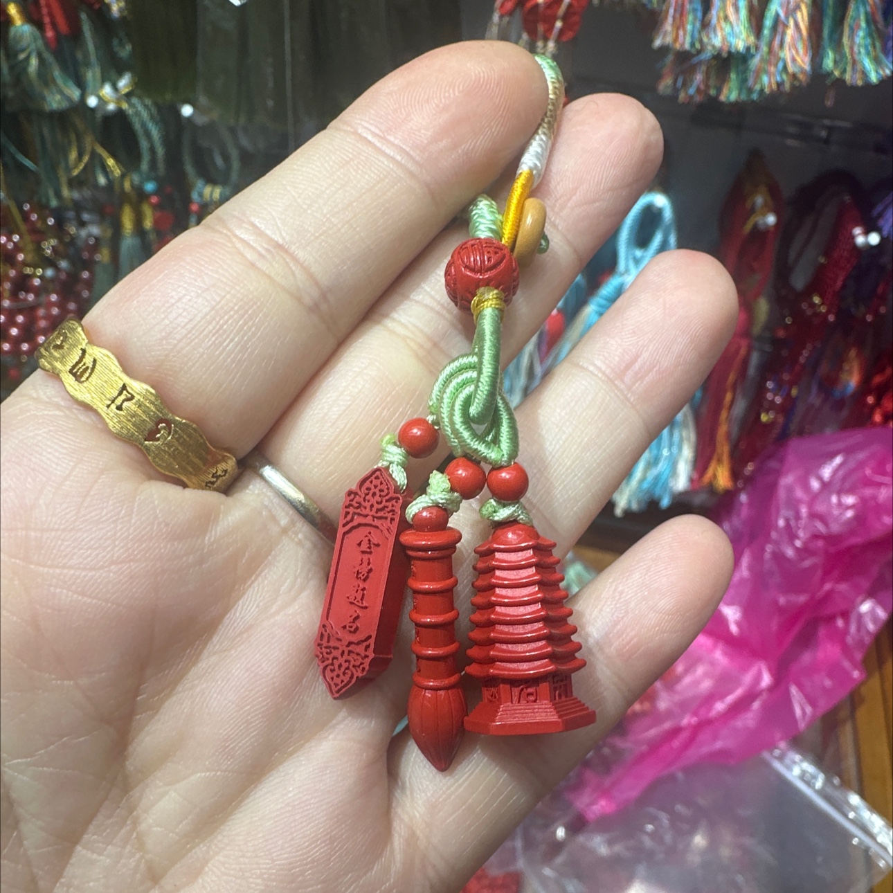 Cinnabar Wenchang pen prayer beads details Picture