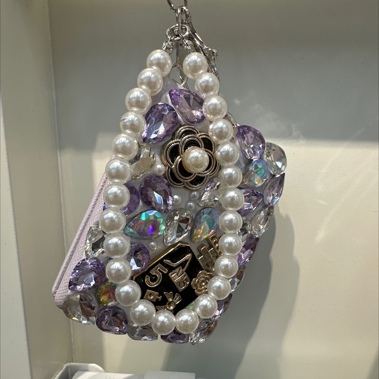 星星陶泥镶钻扁平钥匙圈钥匙挂创意钥匙扣个性时尚礼品