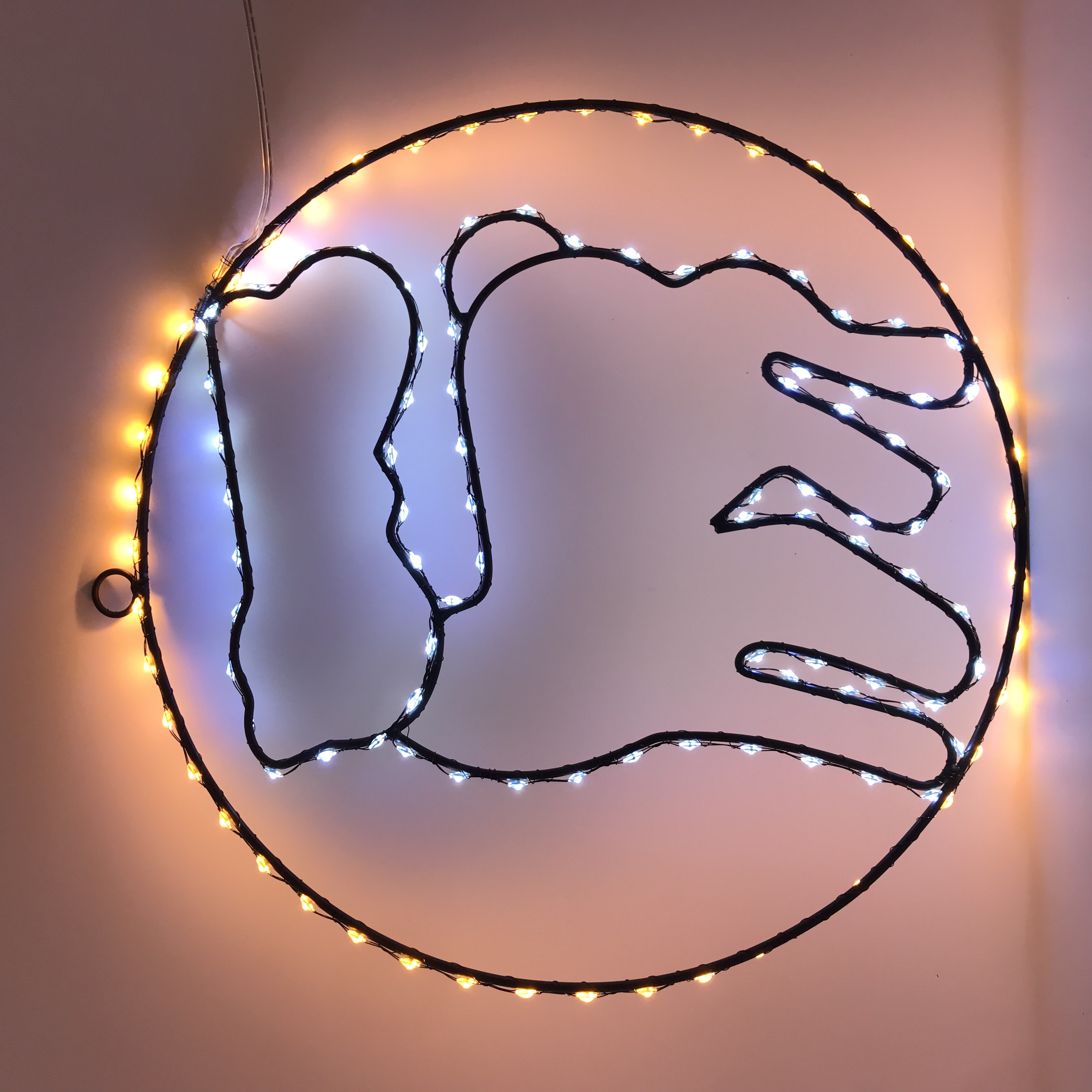 彩灯氛围灯圆环灯串圣诞树装饰灯具灯饰节日布置灯带多彩串灯圣诞树带灯