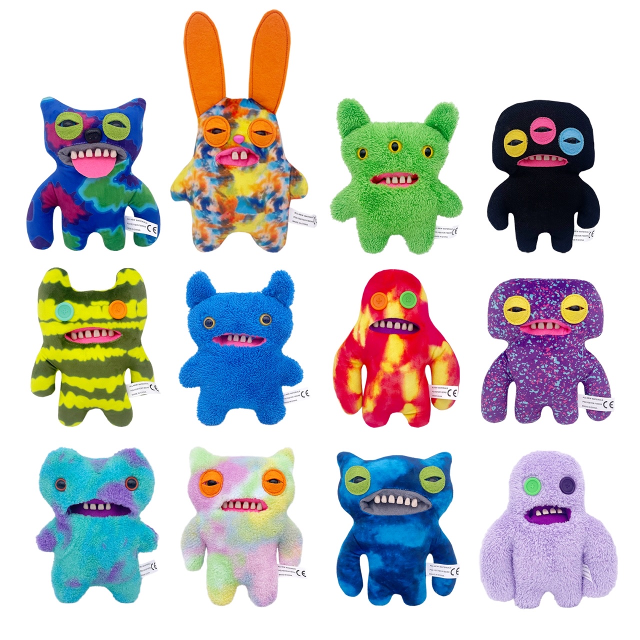 大牙齿萌牙怪兽挂件放克牙宝丑萌怪物公仔毛绒钥匙扣跨境现货萌牙怪宝内裤系列大牙齿搞怪大怪兽