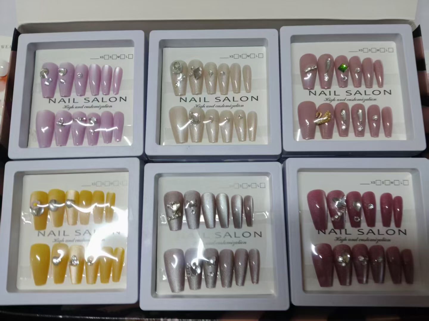 Cat-eye nail nail drill style wearable nail nail pads