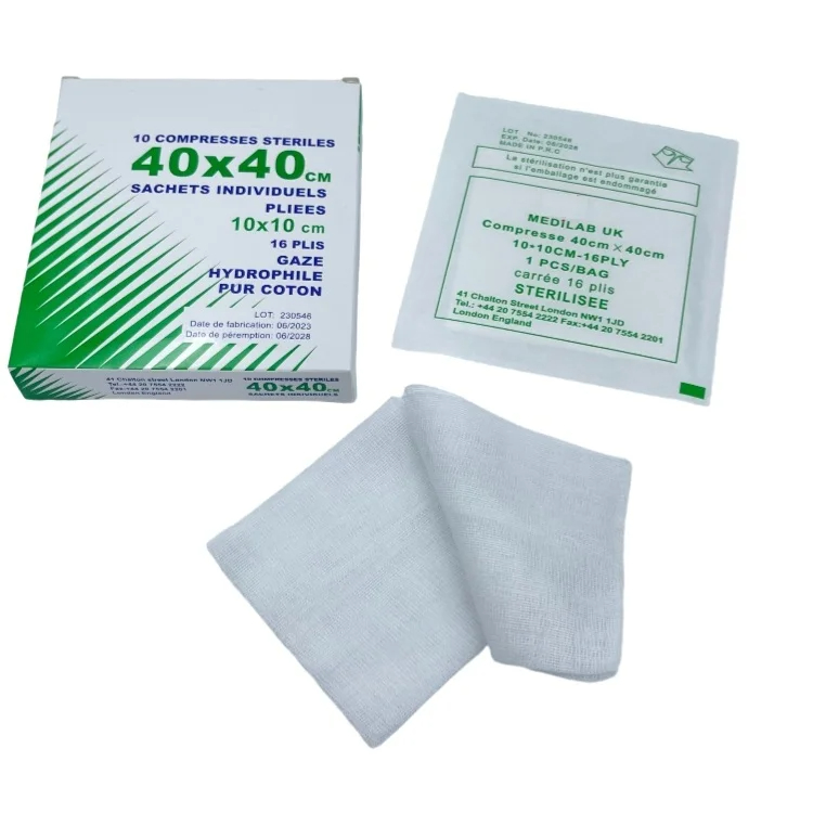 Medical compressed gauze swab hospital grade gauze pad 4" x4" 16-layer medical gauze pad