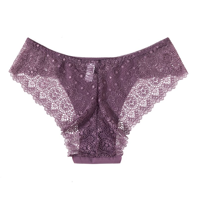 European-style lace underpants for women, ice silk women's triangle pants, sexy back cutout breathable, large-sized waistband detail image 7