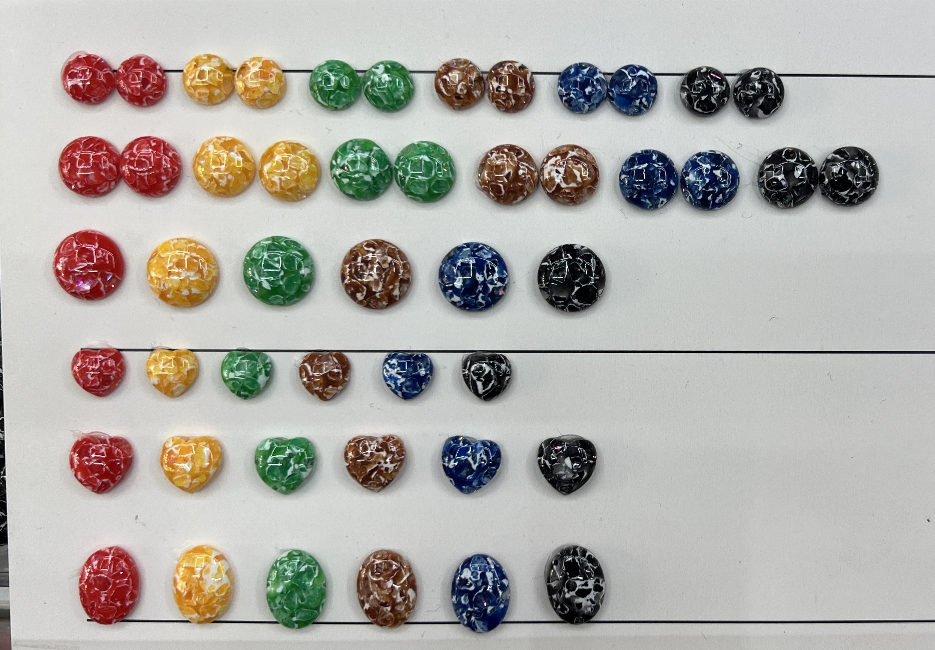 树脂圆形椭圆形爱心半片手作做材料手链手机链饰品配件细节图