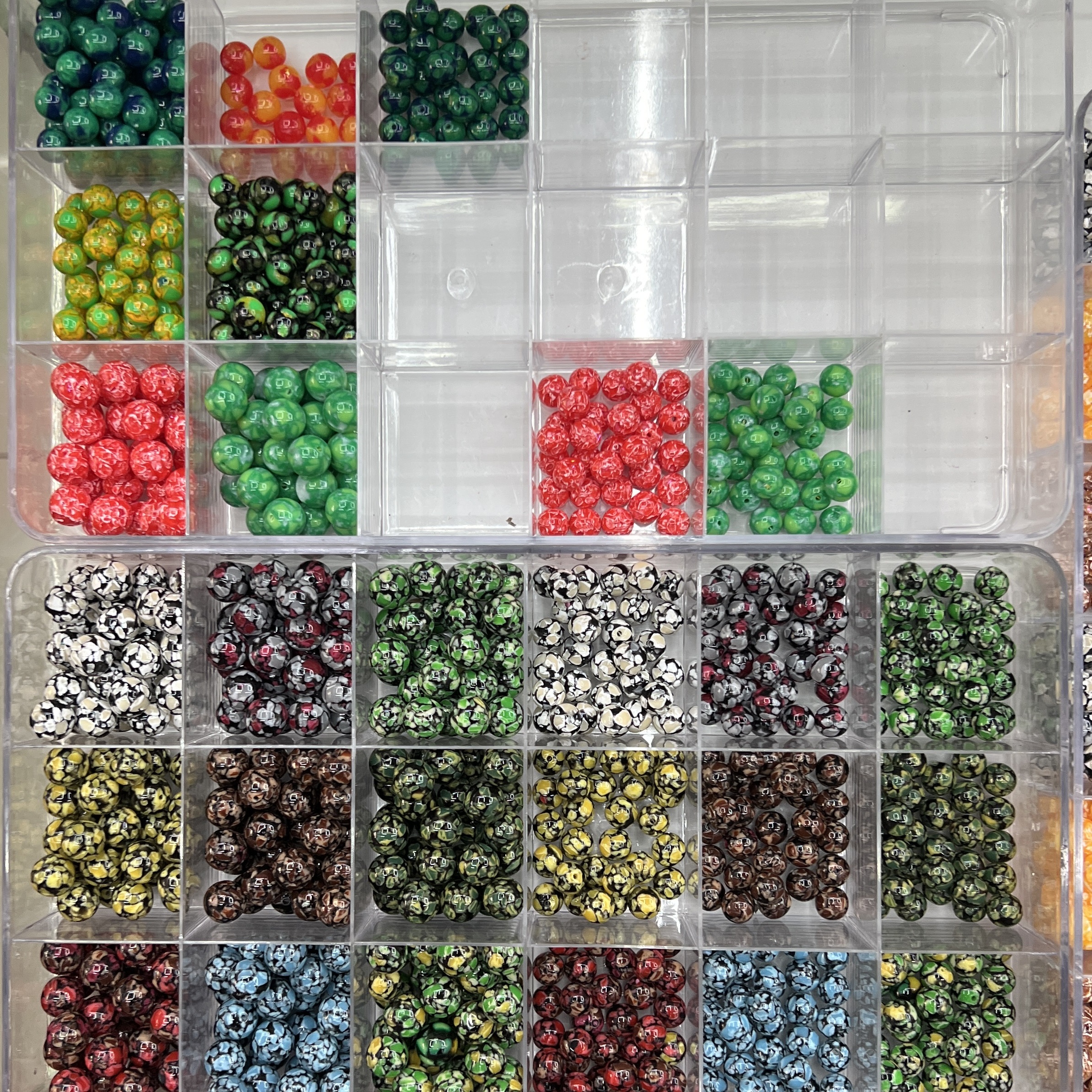 树脂饰品配件异域风个性手工串珠 直孔10mm12mm